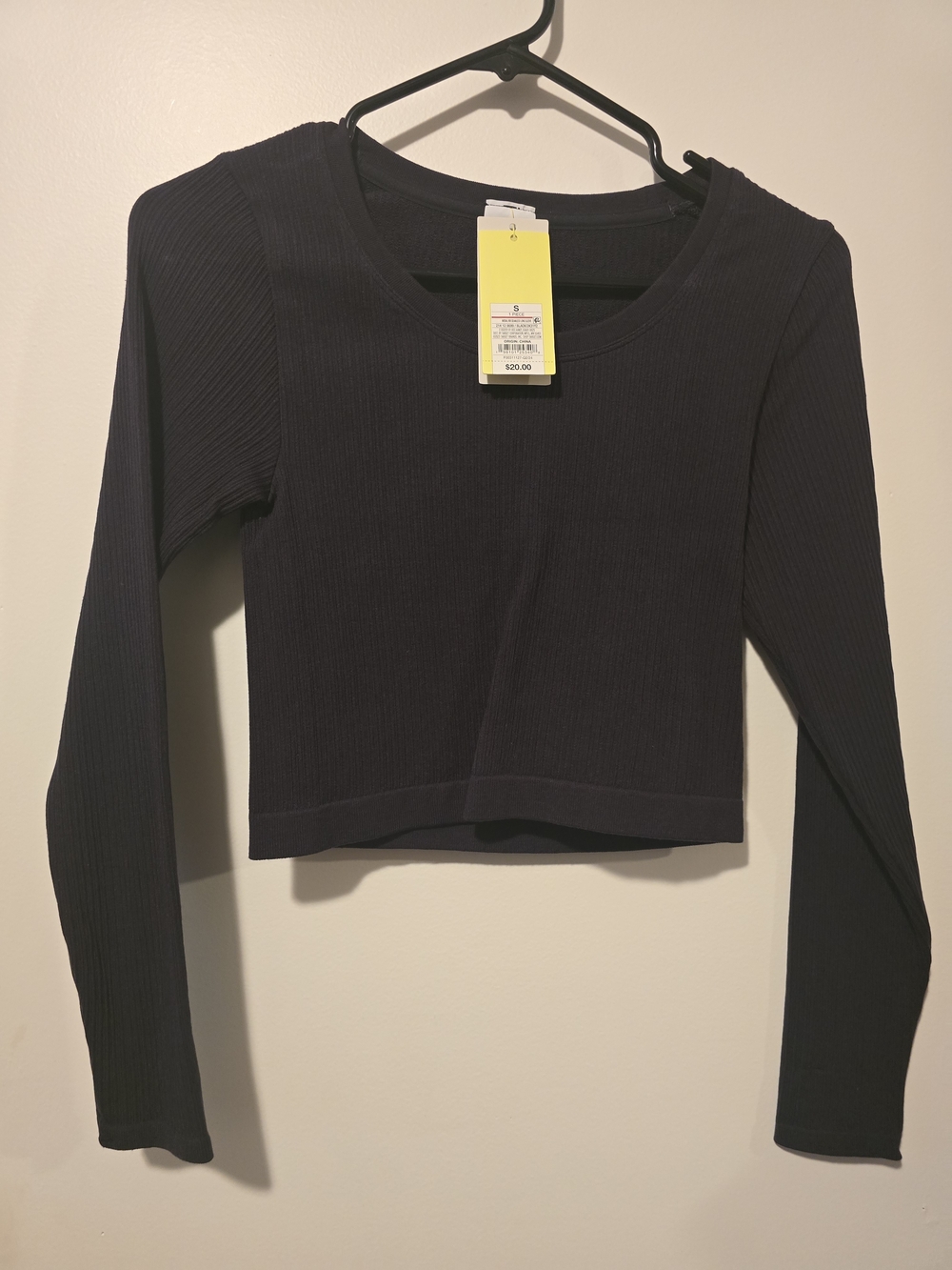 All In Motion NWT Ribbed Performance Long-Sleeve Crop Top